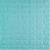 Самоклеючі 3Д панелі під бірюзову цеглу, 3D панелі самоклейка для стін 70x77х0,7см (002-7)