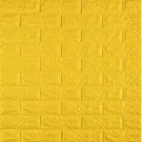 Самоклеючі 3Д панелі під жовту цеглу, 3D панелі самоклейка для стін 70x77x0,7см (010-7)