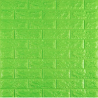 Самоклеючі 3Д панелі під зелену цеглу, 3D панелі самоклейка для стін 70x77x0,7см (013-7)