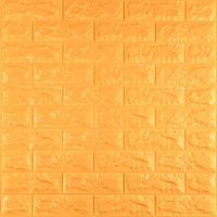 Самоклеючі 3Д панелі під золоту цеглу, 3D панелі самоклейка для стін 70x77x0,7см (011-7)