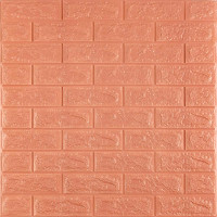 Самоклеючі 3Д панелі під цеглу, 3D панелі самоклейка для стін 70х77х0,7см, Кофе з молоком (SW-00001800)