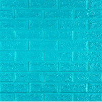 Самоклеючі 3Д панелі під бірюзову цеглу, 3D панелі самоклейка для стін 70х77х0,5см (002-5)