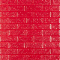 Самоклеючі 3Д панелі під червону цеглу, 3D панелі самоклейка для стін 70x77x0,5см (008-5)