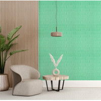 Самоклеющиеся 3D панели под мятный кирпич, 3Д панели самоклейка для стен 70x77x0,5см (012-5)