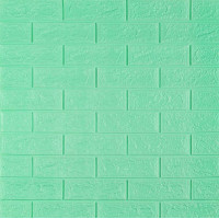 Самоклеючі 3Д панелі під м'ятну цеглу, 3D панелі самоклейка для стін 70x77x0,5см (012-5)