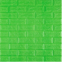 Самоклеючі 3Д панелі під зелену цеглу, 3D панелі самоклейка для стін 70x77x0,5см (013-5)