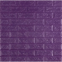 Самоклеючі 3Д панелі під фіолетову цеглу, 3D панелі самоклейка для стін 70x77x0,5см (016-5)