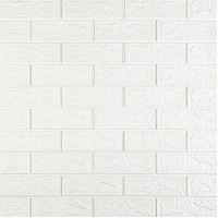 Самоклеючі 3Д панелі під білу цеглу, 3D панелі самоклейка для стін 70х77х0,3см (001-3)