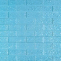 Самоклеючі 3Д панелі під блакитну цеглу, 3D панелі самоклейка для стін 70x77x0,3см (005-3)