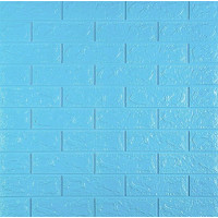 Самоклеючі 3Д панелі під блакитну цеглу, 3D панелі самоклейка для стін 70x77x0,5см (005-5)