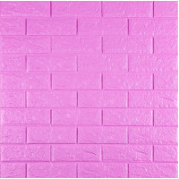 Самоклеючі 3Д панелі під пурпурну цеглу, 3D панелі самоклейка для стін 70х77х0,5см (14-5)
