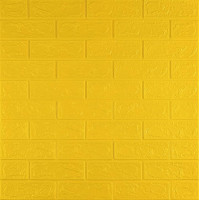 Самоклеючі 3Д панелі під жовту цеглу, 3D панелі самоклейка для стін 70х77х0,3см (010-3)
