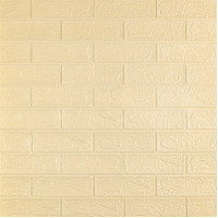 Самоклеючі 3Д панелі під бежеву цеглу, 3D панелі самоклейка для стін 70x77x0,3см