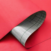 Самоклеюча екошкіра в рулоне 1м, шкірзам самоклейка, Червона (SW-00002169)